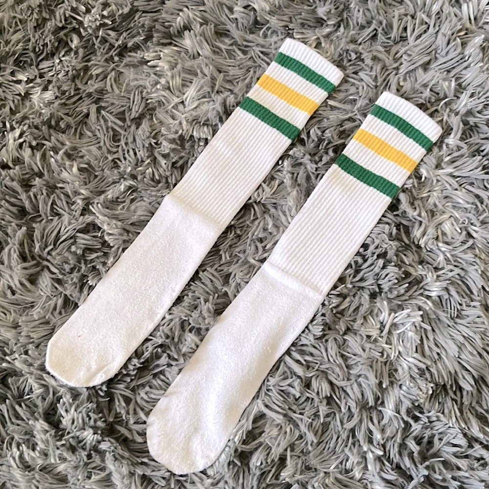 Super high socks with design on top